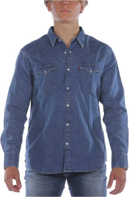 Levi's Jeans shirt Blauw Heren