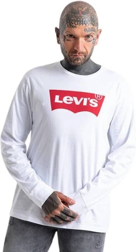 Levi's Lange mouwenshirt Wit Heren