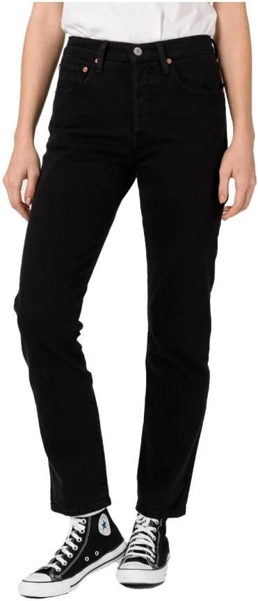 Levi's Zwarte effen jeans met ritssluiting en knoopsluiting Black Dames - Foto 10