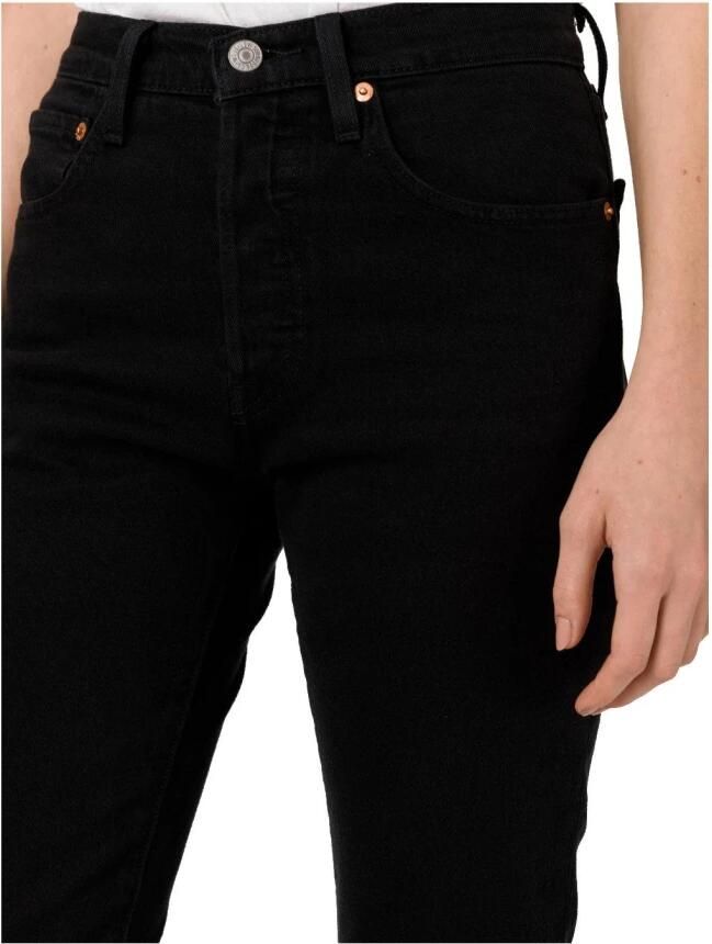 Levi's Zwarte effen jeans met ritssluiting en knoopsluiting Black Dames - Foto 9