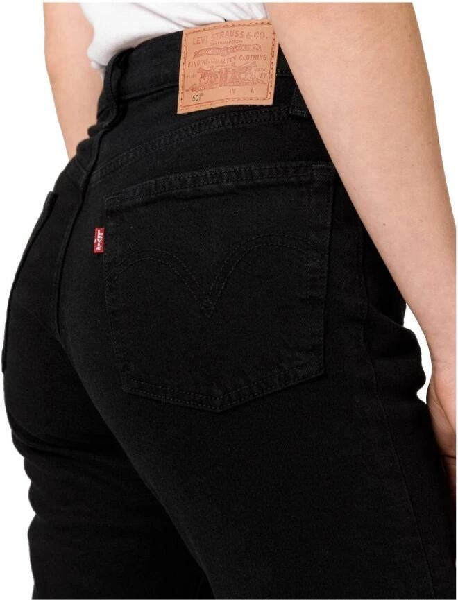 Levi's Zwarte effen jeans met ritssluiting en knoopsluiting Black Dames - Foto 5