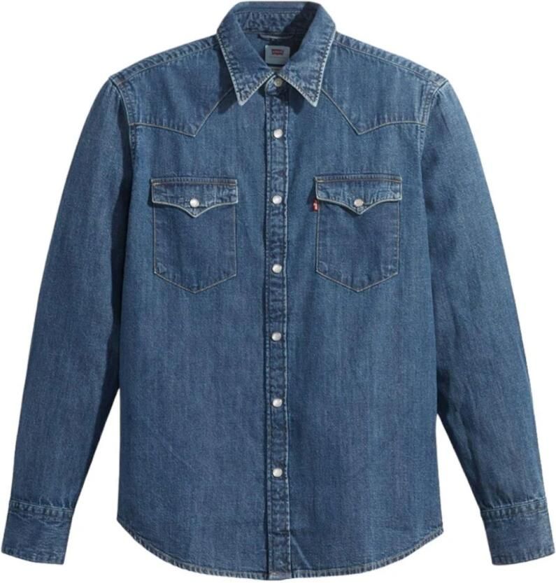 Levi's Heren Denim Overhemd met Klassieke Kraag en Lange Mouwen Blauw Heren - Foto 2