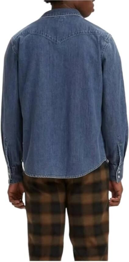 Levi's Heren Denim Overhemd met Klassieke Kraag en Lange Mouwen Blauw Heren - Foto 10