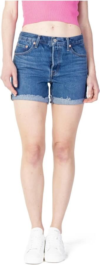 Levi's Jeansshort 501 Short Long Met knoopsluiting en omslagzoom - Foto 5