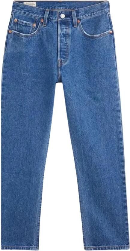 Levi's Regular fit jeans met riemlussen model '501 CROP JAZZ POP' - Foto 8
