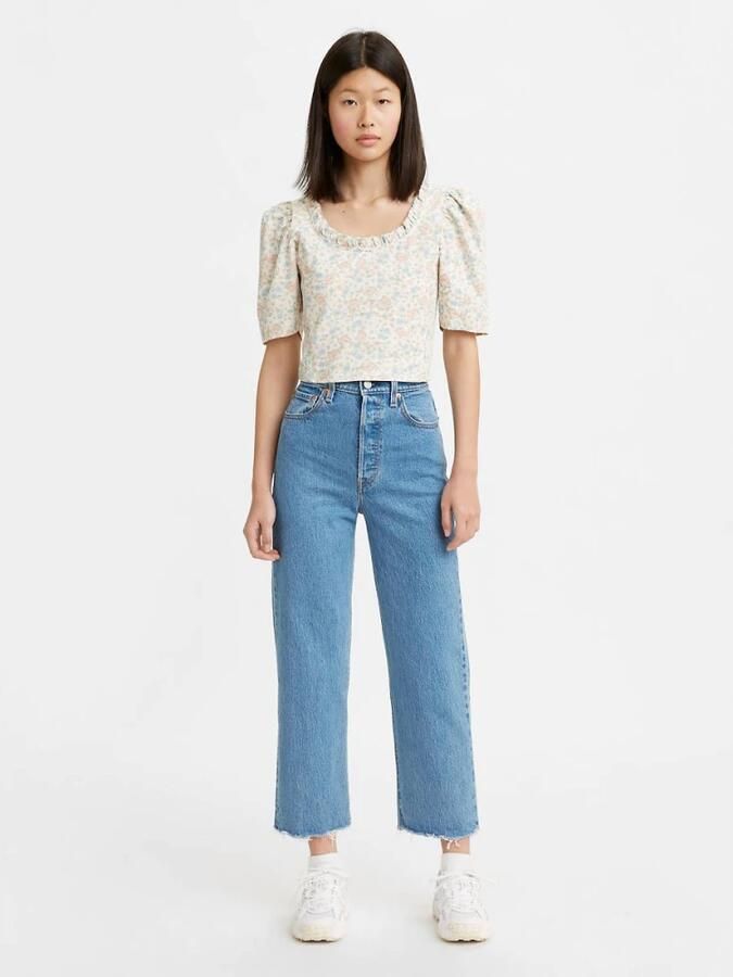 Levi's ribcage high waist straight fit jeans jazz wave - Foto 5