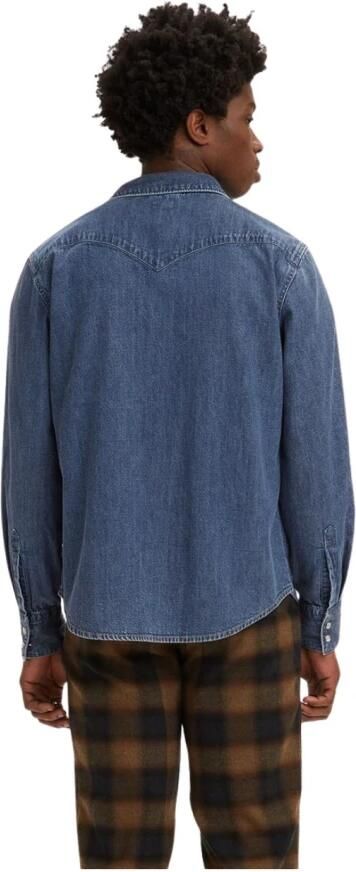 Levi's Heren Denim Overhemd met Klassieke Kraag en Lange Mouwen Blauw Heren - Foto 11