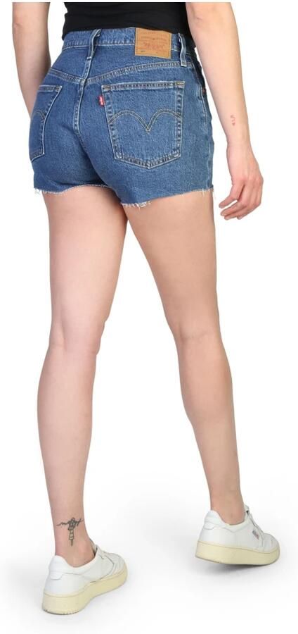 Levi's Katoenen Shorts met Knoopsluiting en Zakken Blue Dames - Foto 5
