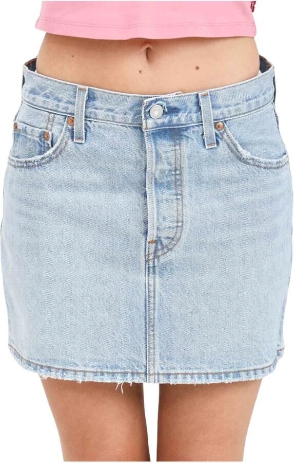 Levi's Jeans rok ICON SKIRT met used-effecten en rafelige randen - Foto 8