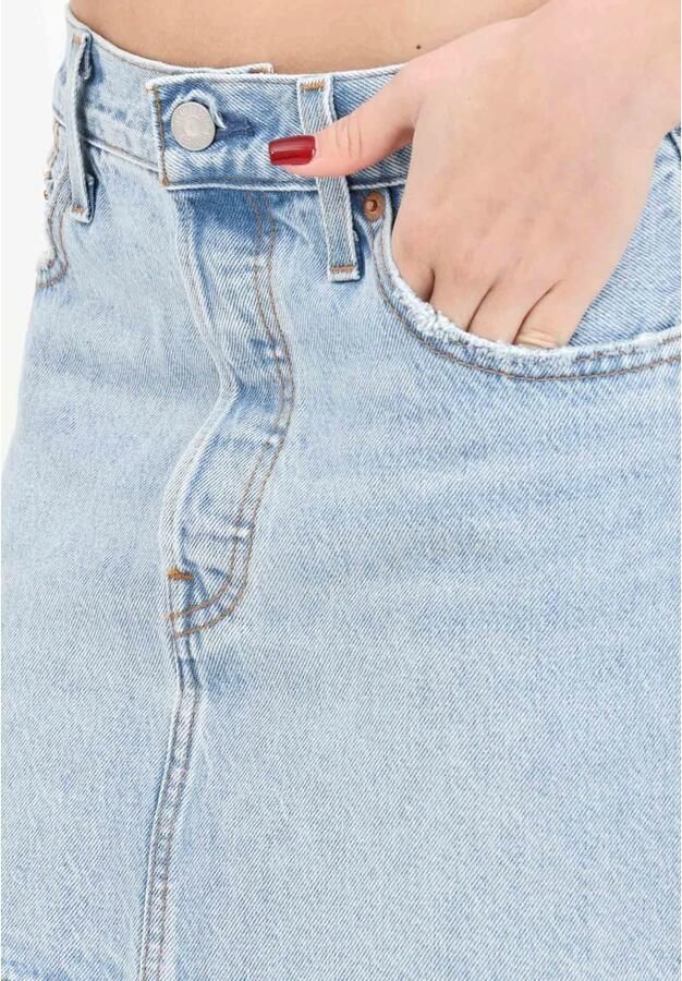 Levi's Jeans rok ICON SKIRT met used-effecten en rafelige randen - Foto 3