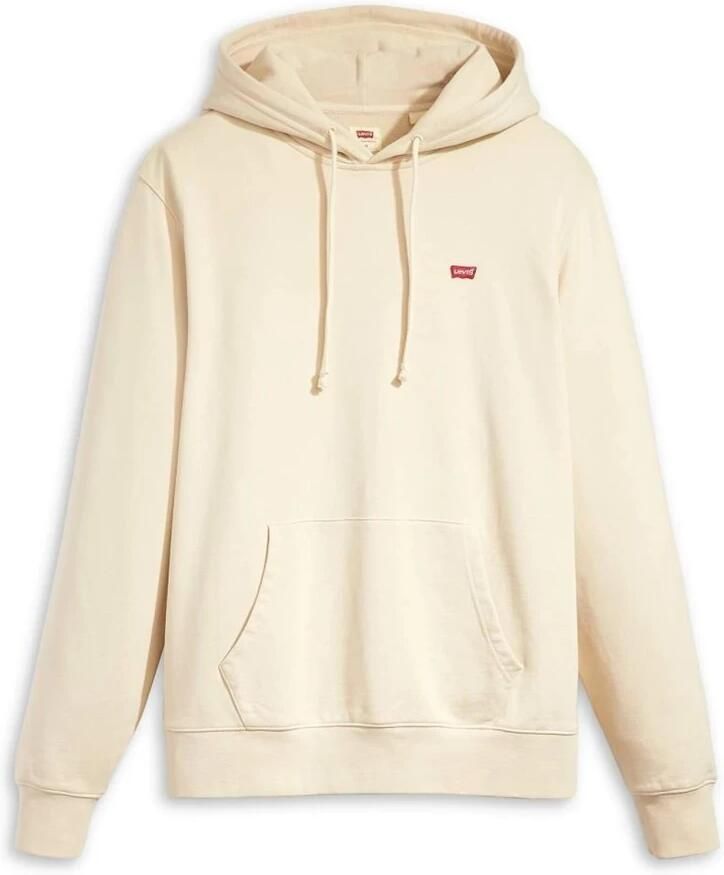 Levi's Essential Hoodie New Original Housemark Beige Heren