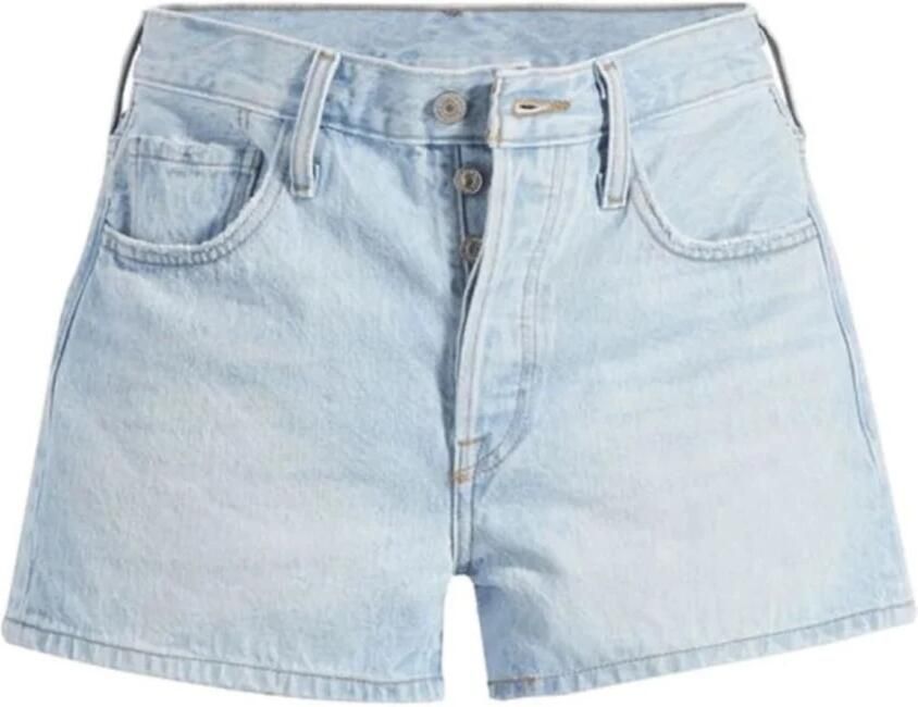 Levi's Lichtblauwe Denim Shorts met Ritssluiting en Knoopsluiting Blue Dames - Foto 4