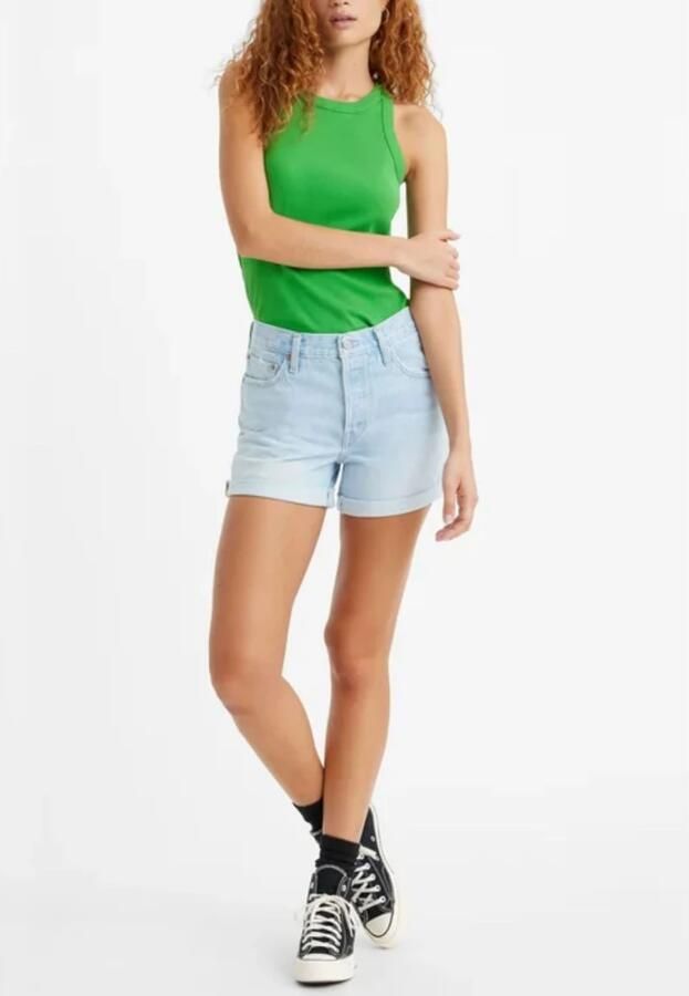 Levi's Lichtblauwe Denim Shorts met Ritssluiting en Knoopsluiting Blue Dames - Foto 2