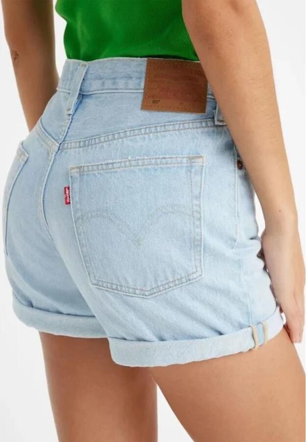 Levi's Lichtblauwe Denim Shorts met Ritssluiting en Knoopsluiting Blue Dames