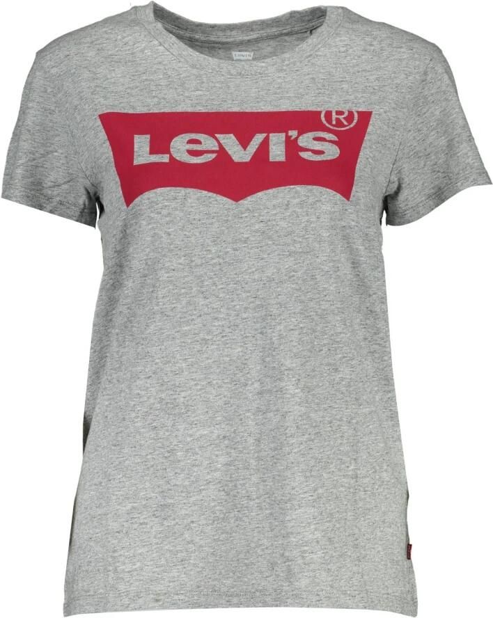 Levi's Grijze Katoenen Tops T-Shirt Korte Mouw Logo Print Gray Dames - Foto 2