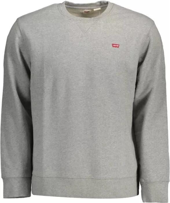 Levi's Grijze Katoenen Trui Lange Mouwen Ronde Hals Logo Gray Heren
