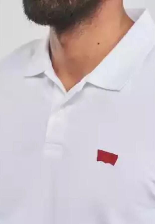Levi's Elegant Slim Short-Sleeved Polo Shirt White Heren - Foto 12