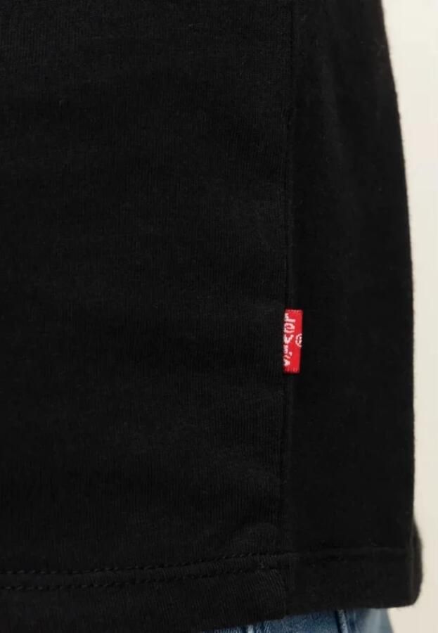 Levi's Iconisch Katoenen T-Shirt Zwart Rechte Pasvorm Korte Mouwen Black Heren - Foto 8