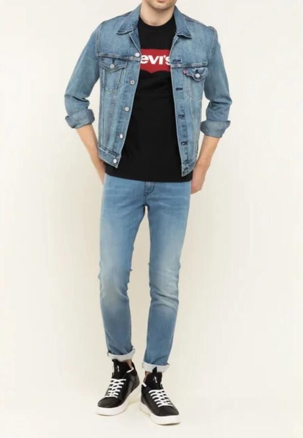 Levi's Iconisch Katoenen T-Shirt Zwart Rechte Pasvorm Korte Mouwen Black Heren - Foto 10