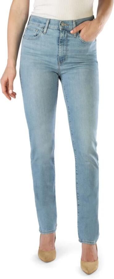 Levi's 724 high waist straight fit jeans light indigo worn in - Foto 5