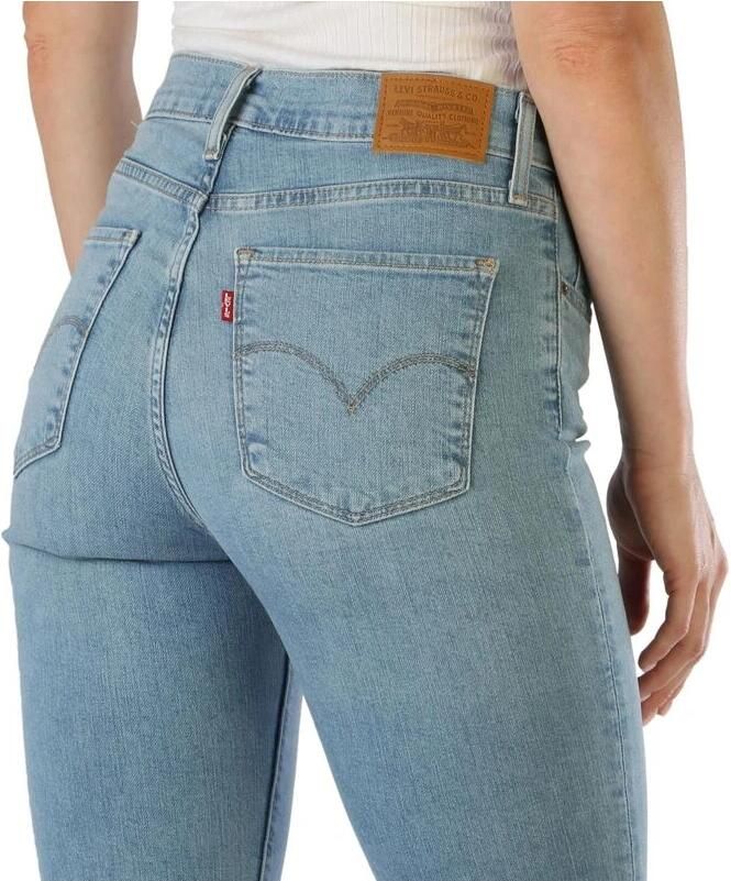 Levi's 724 high waist straight fit jeans light indigo worn in - Foto 4