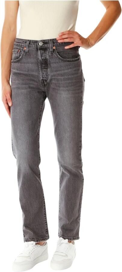 Levi's Hoge Taille Slim-Fit Straight Jeans Gray Dames - Foto 12