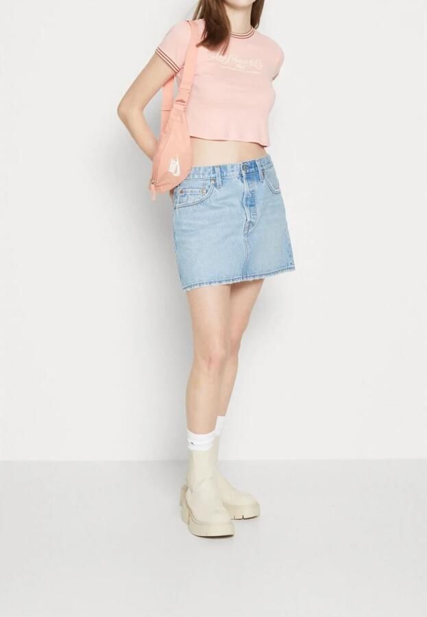 Levi's Jeans rok ICON SKIRT met used-effecten en rafelige randen - Foto 7