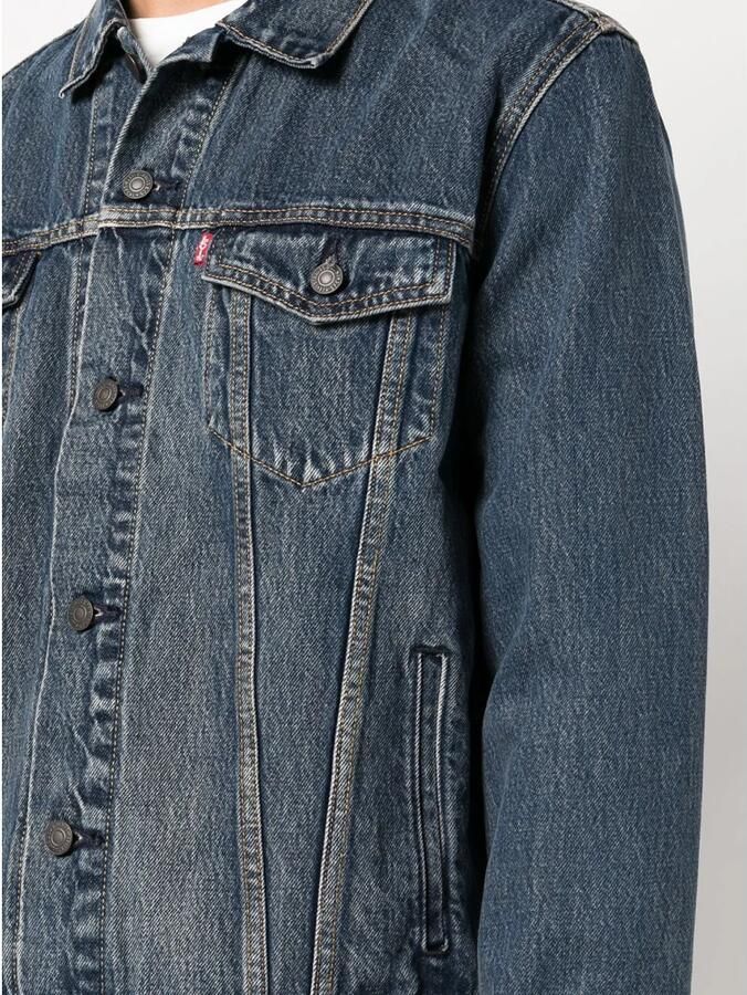 Levi's Blauwe Katoenen Blazer met Klassieke Kraag Blue Heren - Foto 6