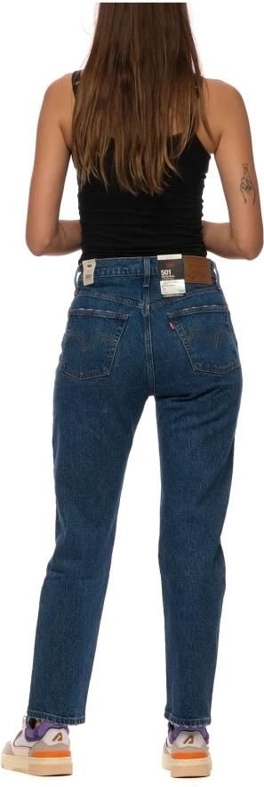 Levi's Regular fit jeans met riemlussen model '501 CROP JAZZ POP' - Foto 16