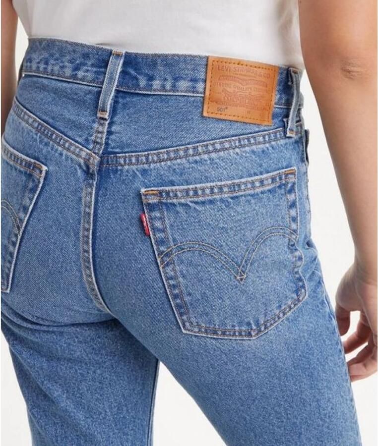 Levi's Blauwe effen dames jeans met ritssluiting en knoopsluiting Blue Dames - Foto 3