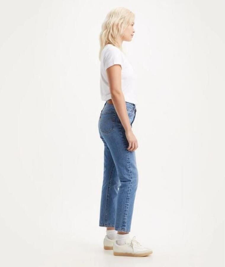 Levi's Blauwe effen dames jeans met ritssluiting en knoopsluiting Blue Dames - Foto 5