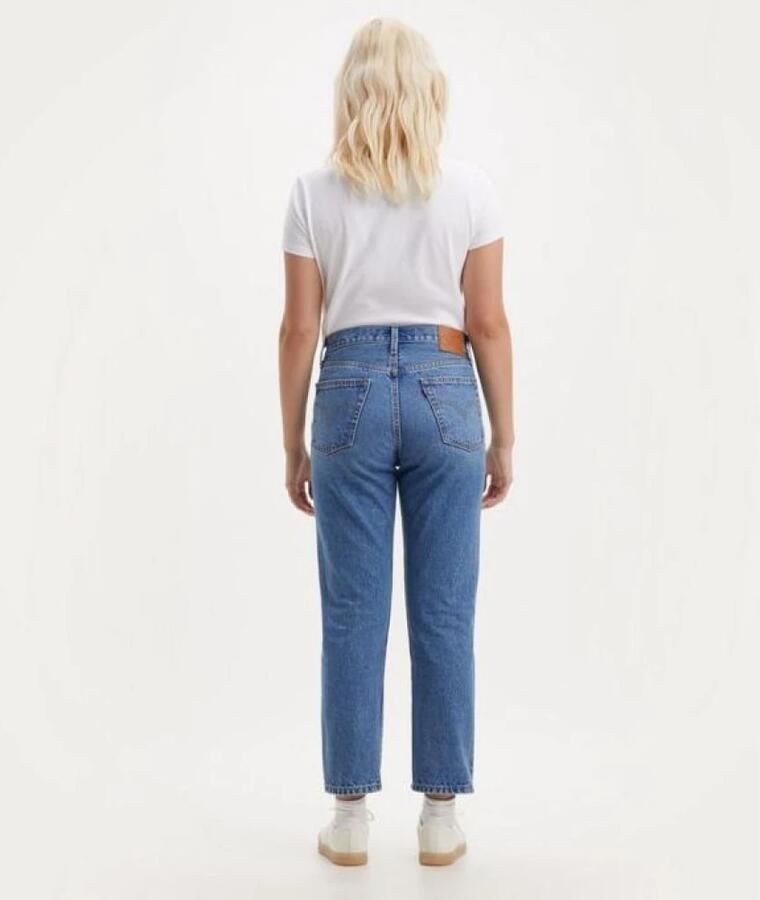 Levi's Blauwe effen dames jeans met ritssluiting en knoopsluiting Blue Dames - Foto 7