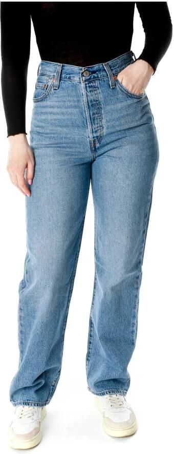 Levi's Ribcage cropped high waist straight fit jeans light indigo - Foto 8