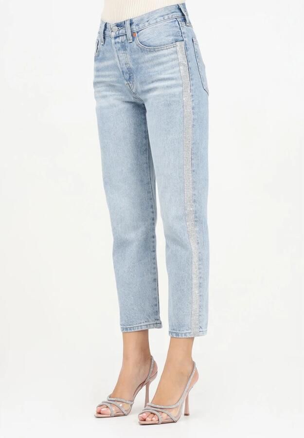 Levi's 7 8 jeans 501 CROP met glinsterende details aan de zijnaad - Foto 5