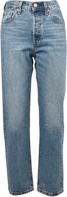 Levi's Blauwe effen dames jeans met ritssluiting en knoopsluiting Blue Dames - Foto 16
