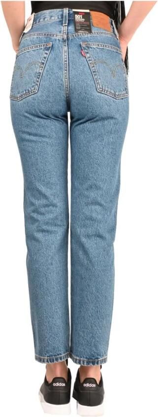 Levi's Blauwe effen dames jeans met ritssluiting en knoopsluiting Blue Dames - Foto 10