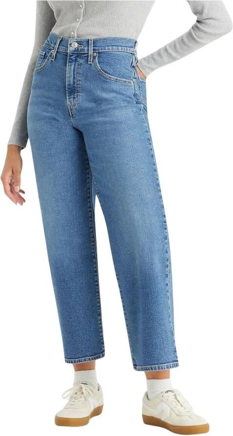 Levi's 300 High rise wide leg jeans met verkort model - Foto 5