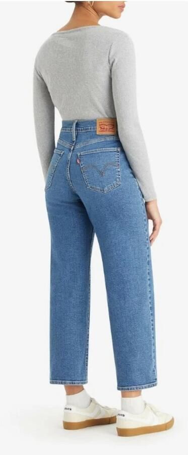 Levi's 300 High rise wide leg jeans met verkort model