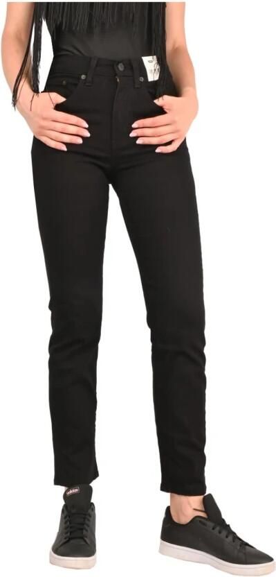 Levi's 724 high rise straight fit jeans black sheep - Foto 5