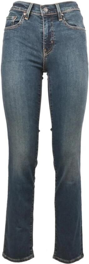 Levi's 724 high waist straight leg jeans dark blue denim - Foto 8