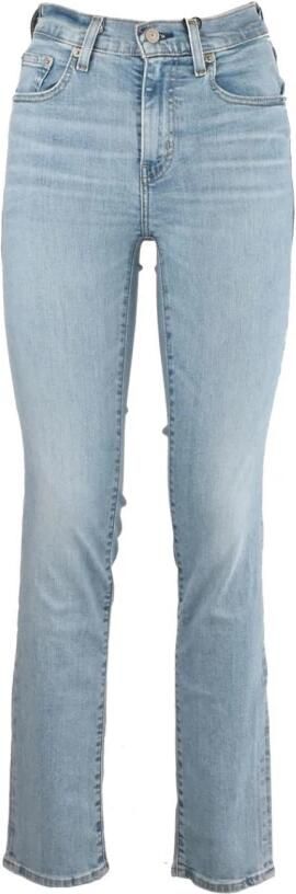 Levi's 724 high waist straight fit jeans light indigo worn in - Foto 11