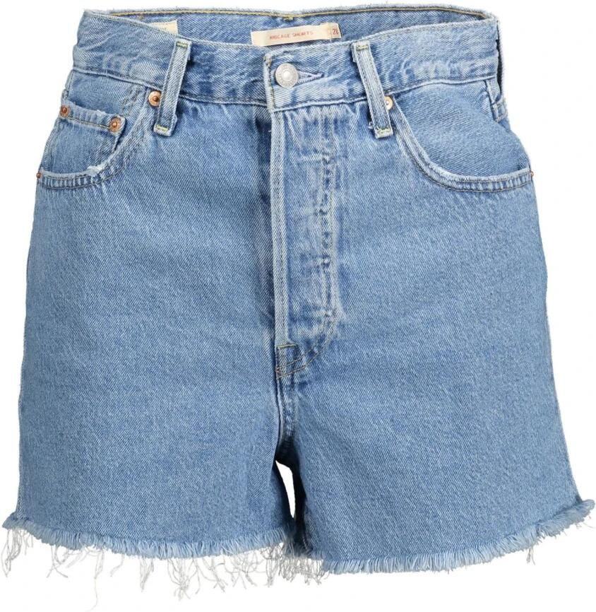 Levi's Blauwe effen dames shorts met ritssluiting en knoopsluiting Blue Dames - Foto 3