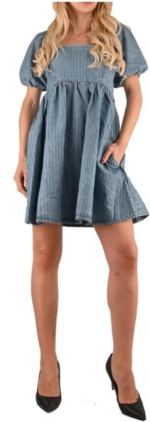 Levi's Jeansjurk SAGE DENIM DRESS met pofmouwen - Foto 2