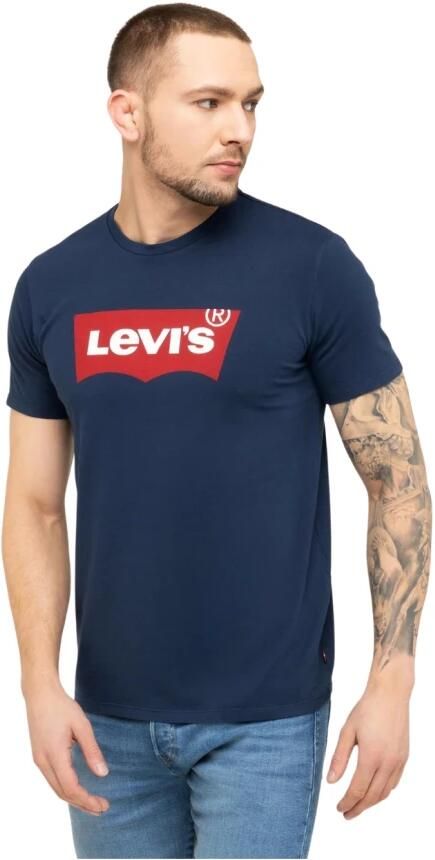Levi's Blauwe Logo Tee Klassieke Crew Neck Blue Heren - Foto 12