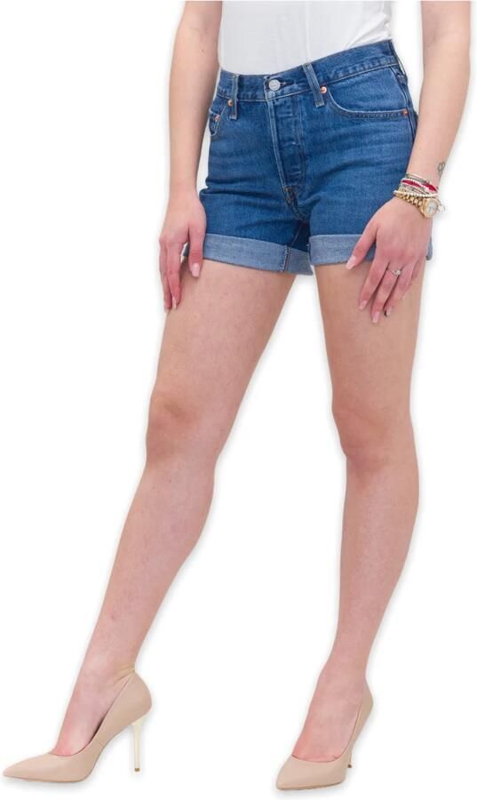 Levi's Jeansshort 501 Short Long Met knoopsluiting en omslagzoom - Foto 2