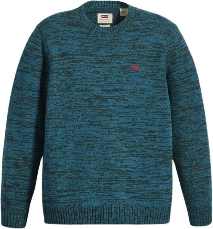 Levi's gemêleerde trui met wol groen blauw - Foto 4