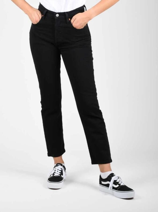 Levi's Zwarte effen jeans met ritssluiting en knoopsluiting Black Dames - Foto 5