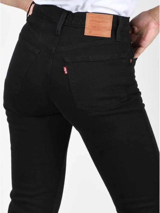 Levi's Zwarte effen jeans met ritssluiting en knoopsluiting Black Dames - Foto 3