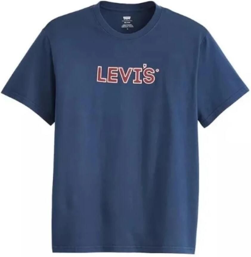 Levi's Relaxed Fit Gewatteerd T-shirt voor mannen Blue Heren - Foto 4