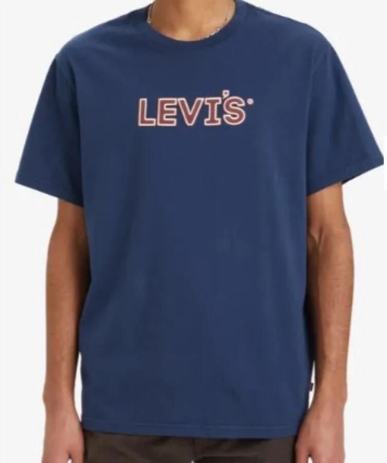 Levi's Relaxed Fit Gewatteerd T-shirt voor mannen Blue Heren
